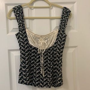Vintage Silk Bebe Peasant Tank Top